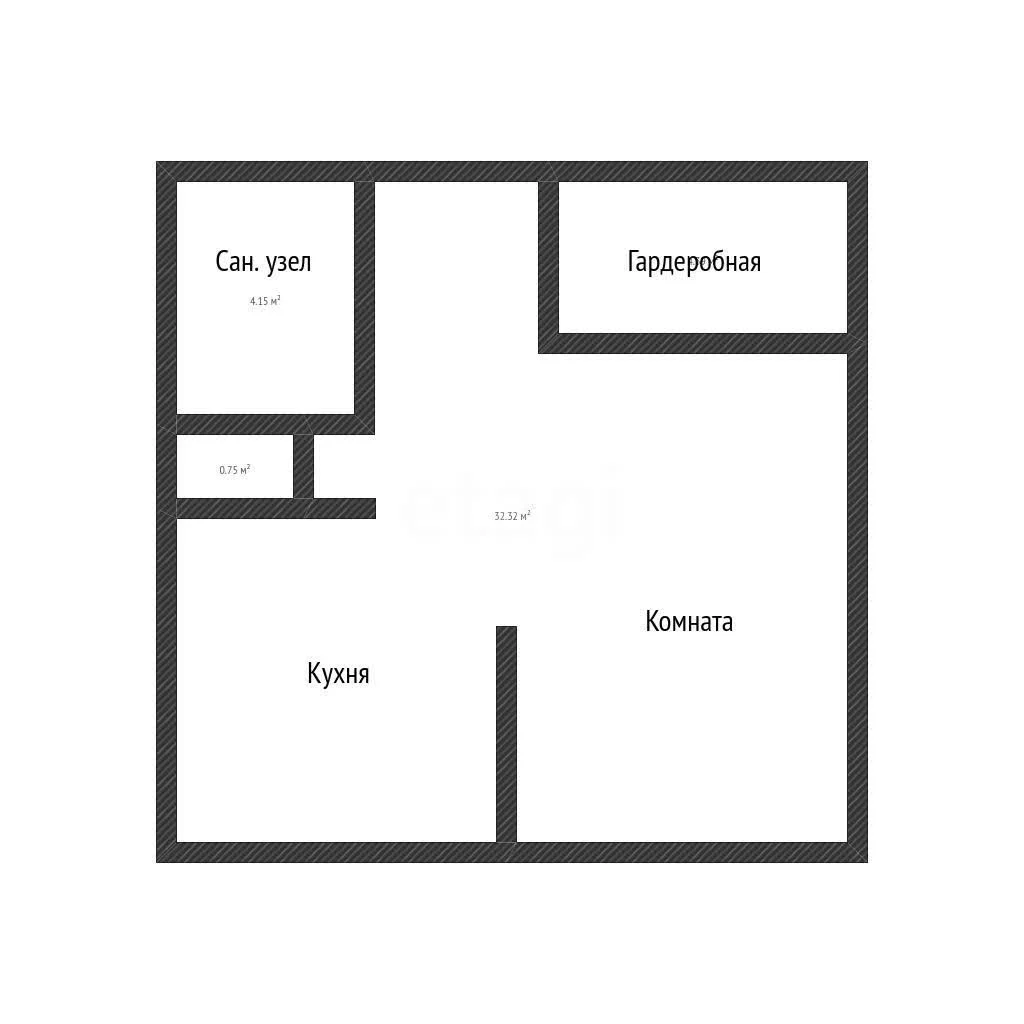 1-к квартира, 43.3м² (Песочная улица, 1к1) - миниатюра 24