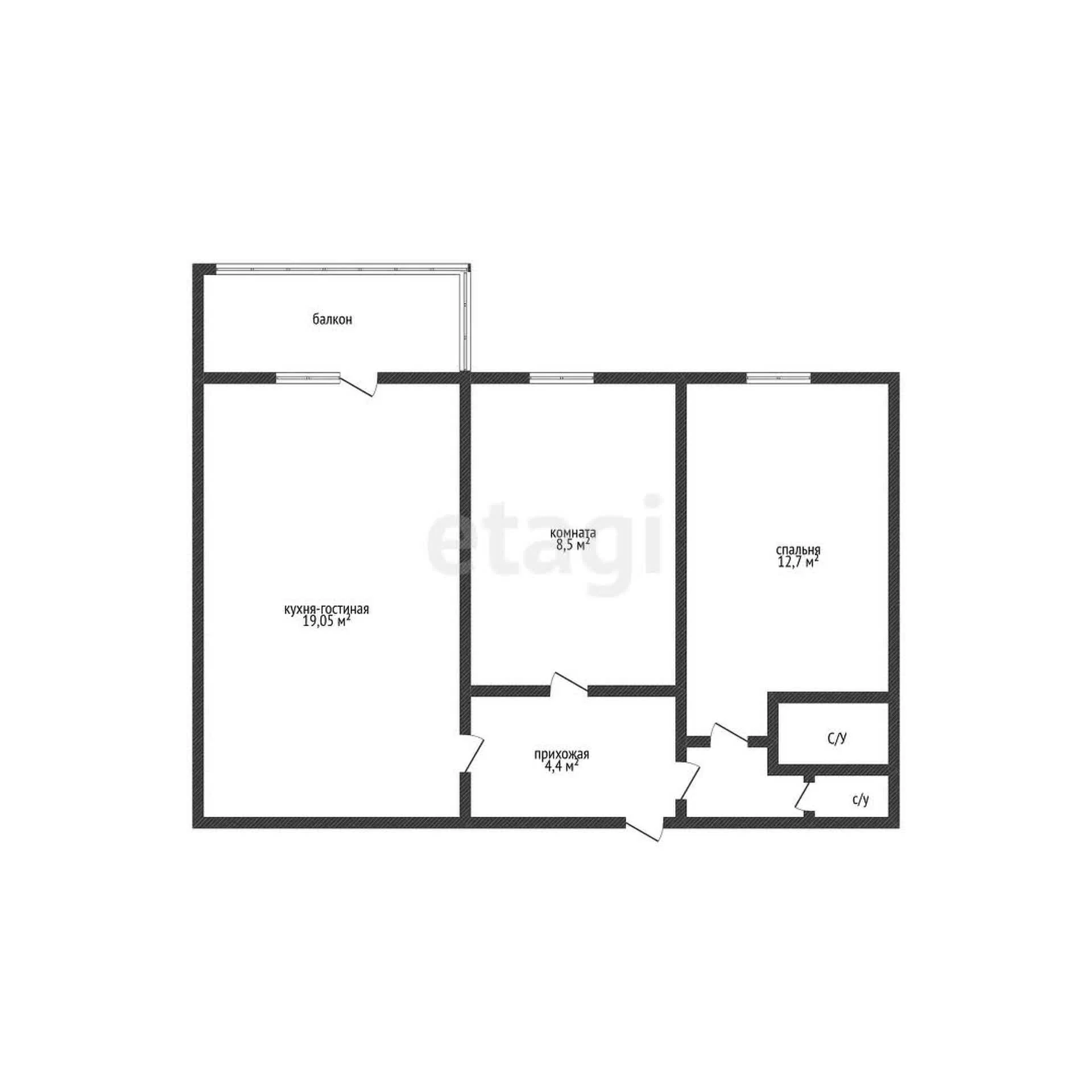 2-к квартира, 52м² (Сормовская улица, 189) - миниатюра 10