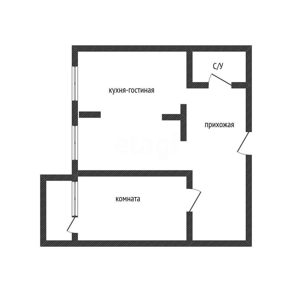 2-к квартира, 46м² (улица Петра Метальникова, 38) - миниатюра 13