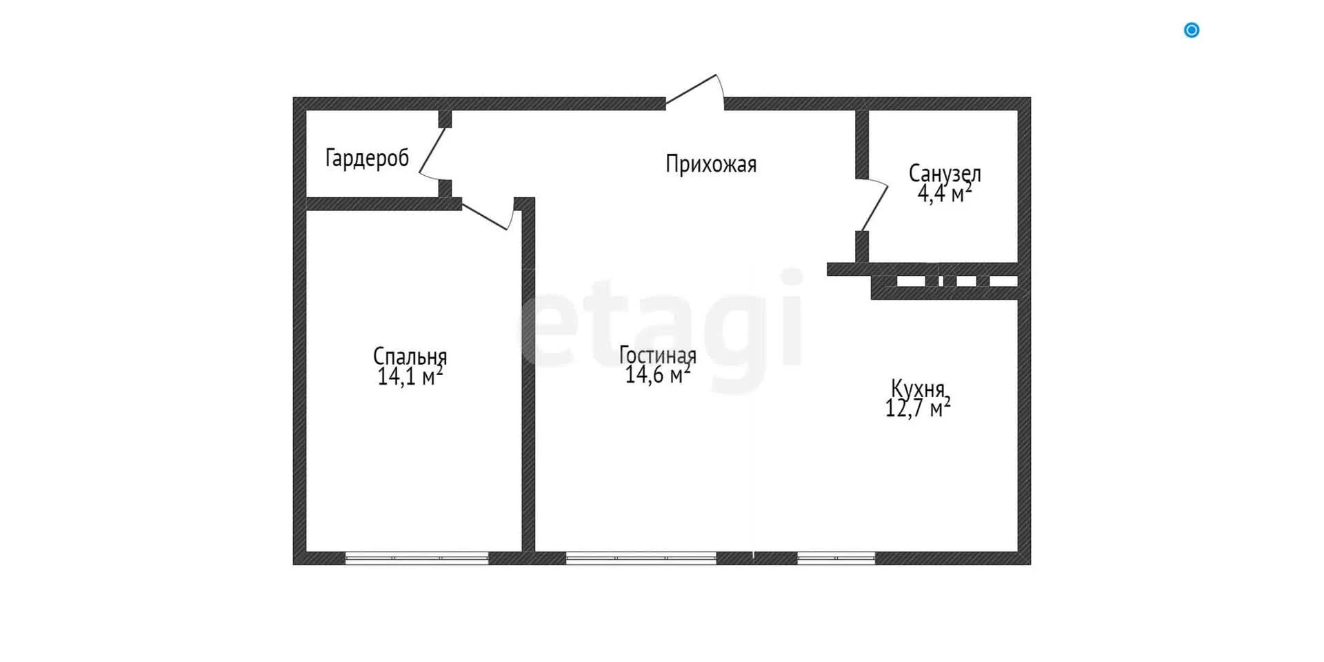 2-к квартира, 56м² (Обрывная улица, 132/1к1) - миниатюра 12