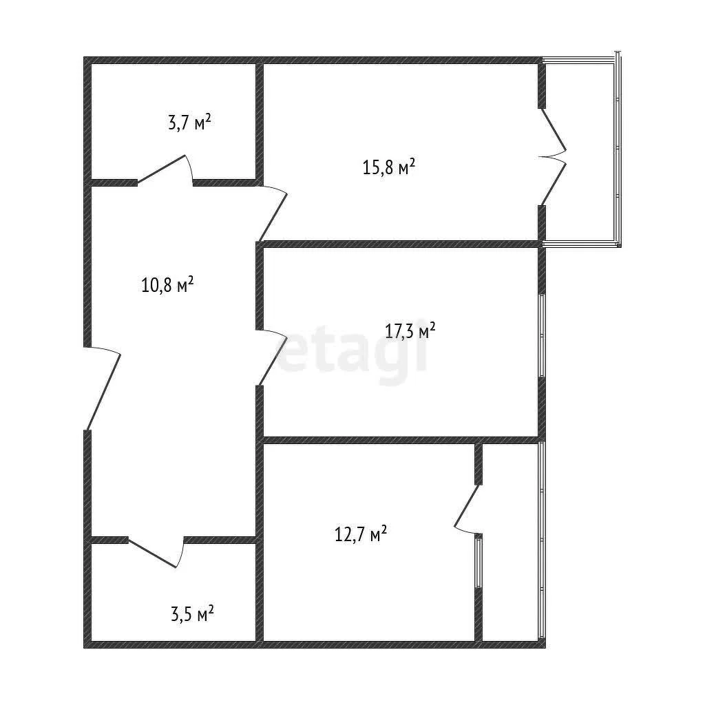 2-к квартира, 63.8м² (Дальняя улица, 8к2) - миниатюра 49