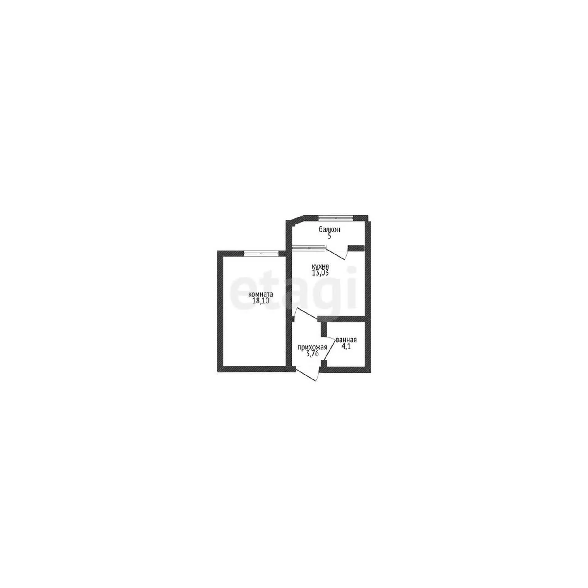 1-к квартира, 40м² (улица имени Героя Георгия Бочарникова, 8) - миниатюра 10