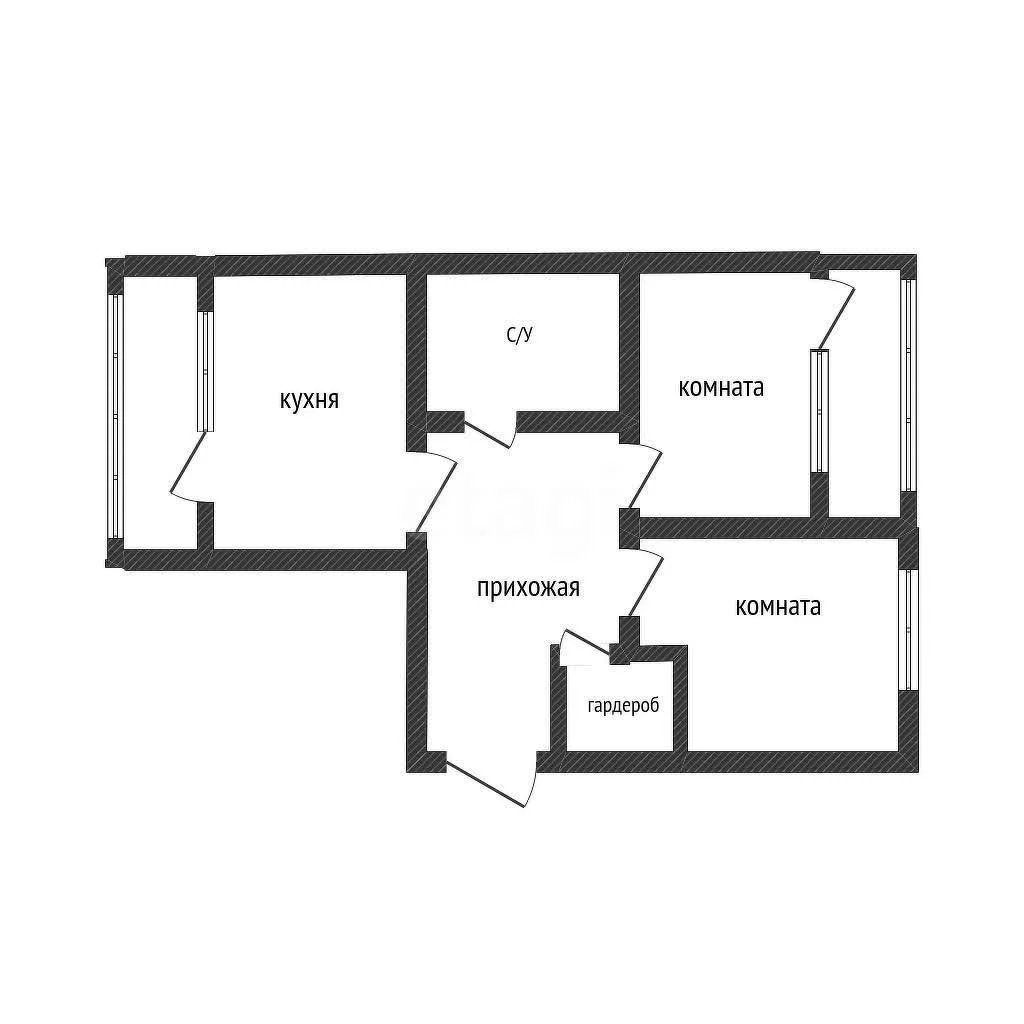 2-к квартира, 60м² (Конгрессная улица, 41) - миниатюра 22