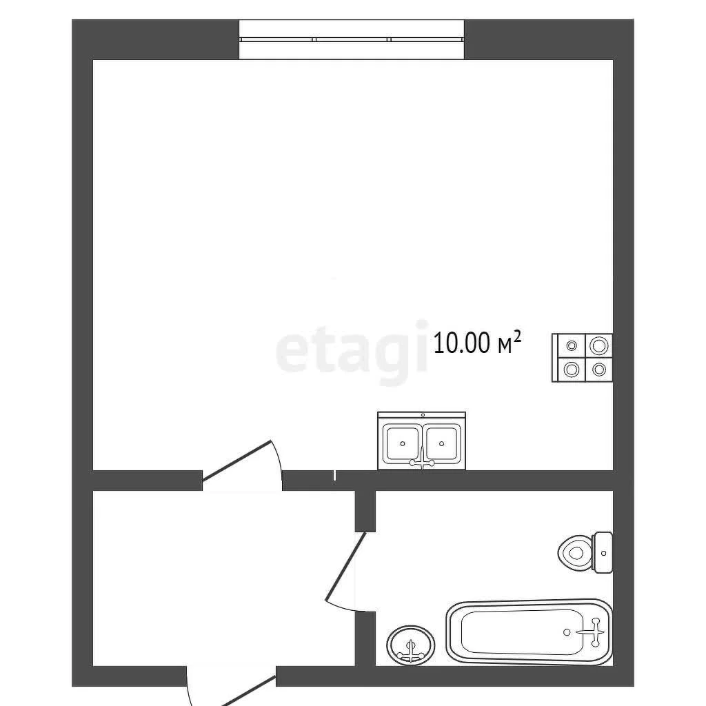 Студия, 23м² (Майкопская улица, 1/1) - миниатюра 13