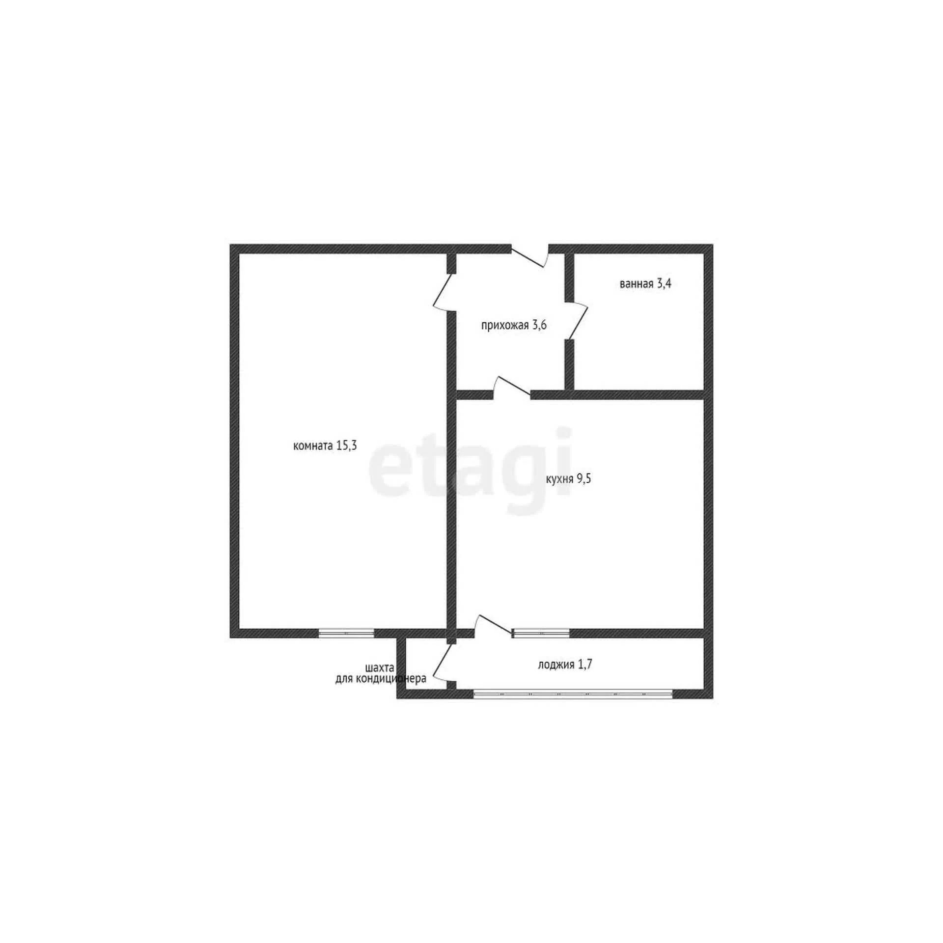 1-к квартира, 31.7м² (улица Автолюбителей, 1гк1) - миниатюра 7