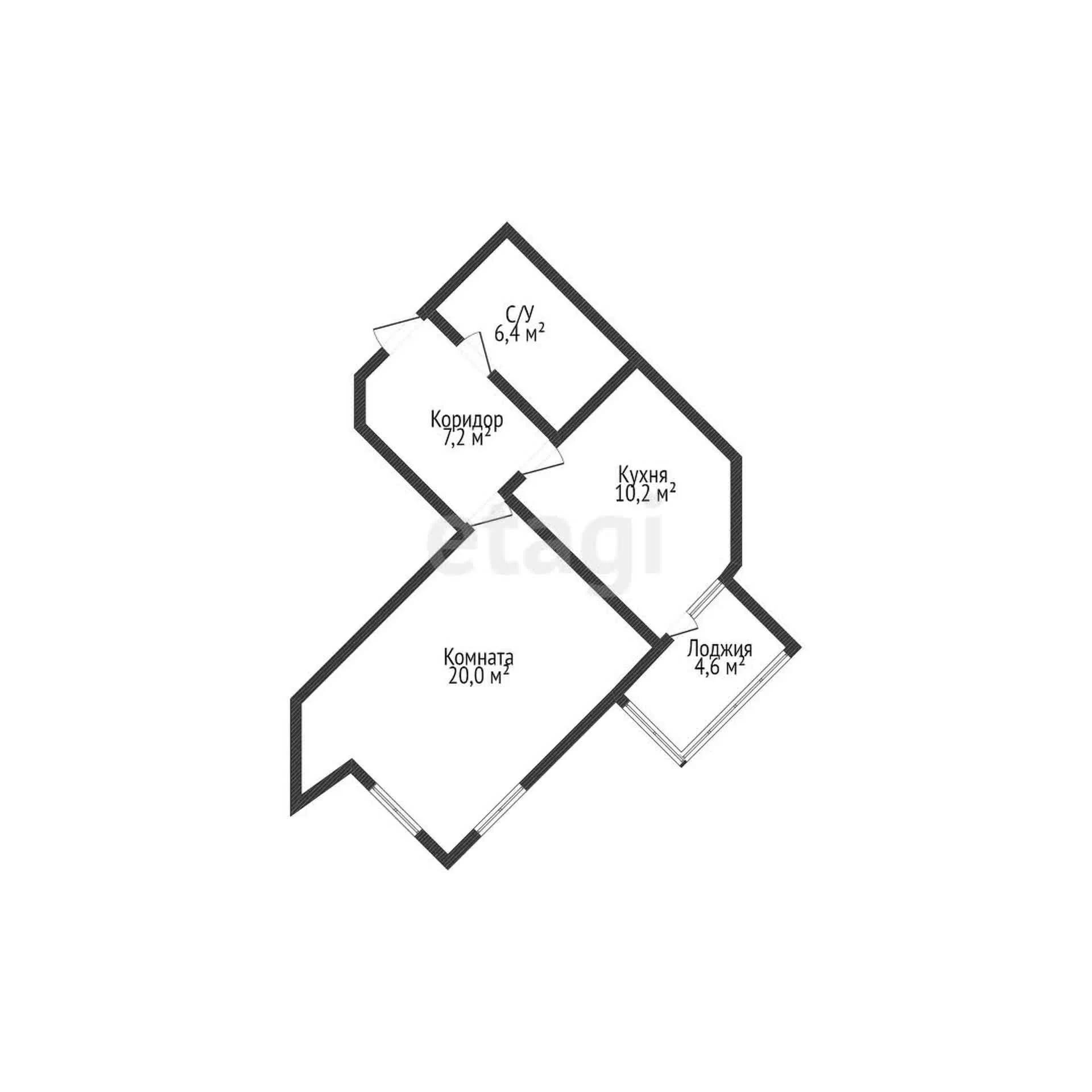 1-к квартира, 43.8м² (улица Ветеранов, 85) - миниатюра 32
