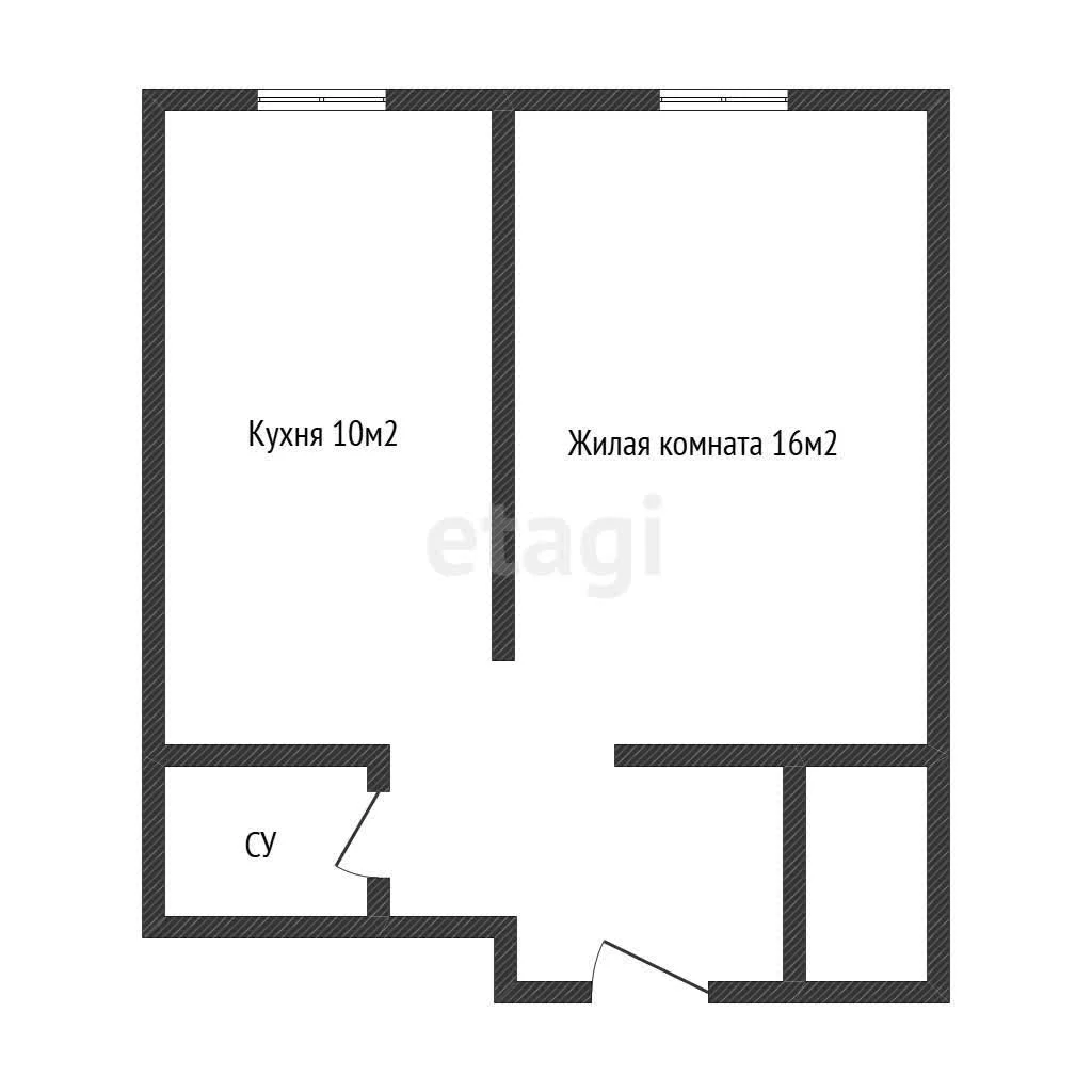 1-к квартира, 38.6м² (Первомайская улица, 36/7) - миниатюра 10