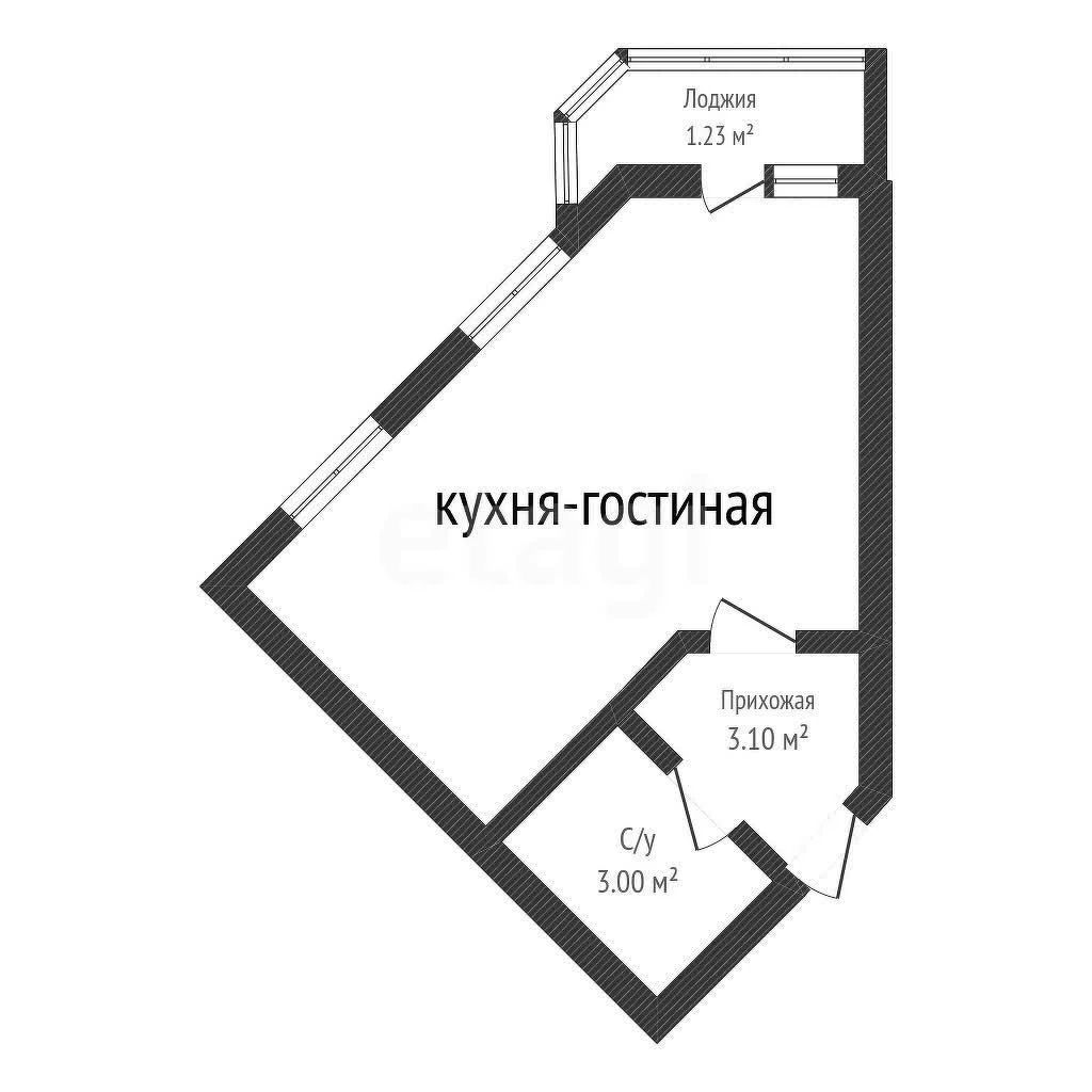 Студия, 29м² (улица Лётчика Позднякова, 2к8) - миниатюра 2