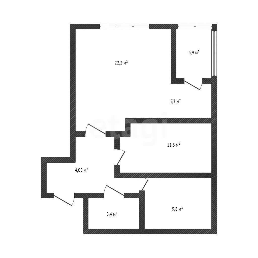 3-к квартира, 66.9м² (Командорская улица, 6к1) - изображение 1