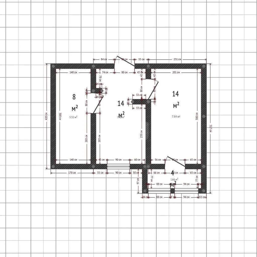 1-к квартира, 42.8м² (Черкасская улица, 123) - миниатюра 7