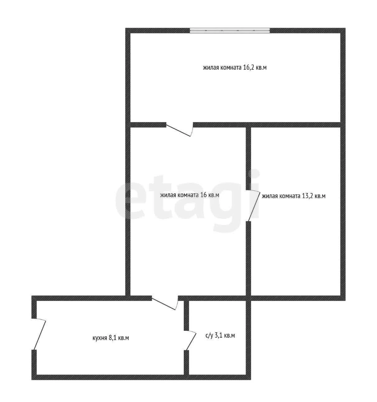 3-к квартира, 58.6м² (Рашпилевская улица, 127) - миниатюра 29