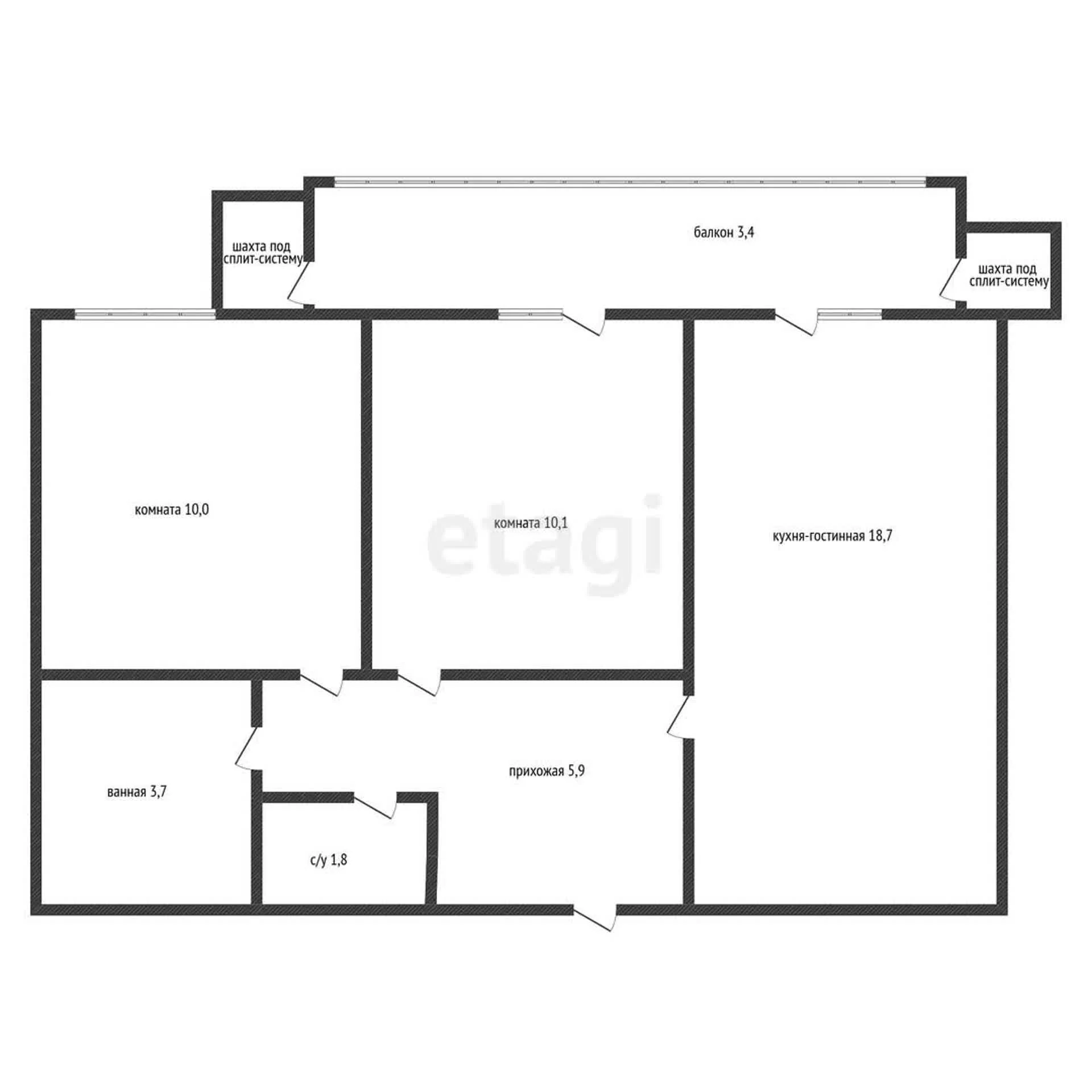 2-к квартира, 50.6м² (улица Автолюбителей, 1гк2) - миниатюра 8