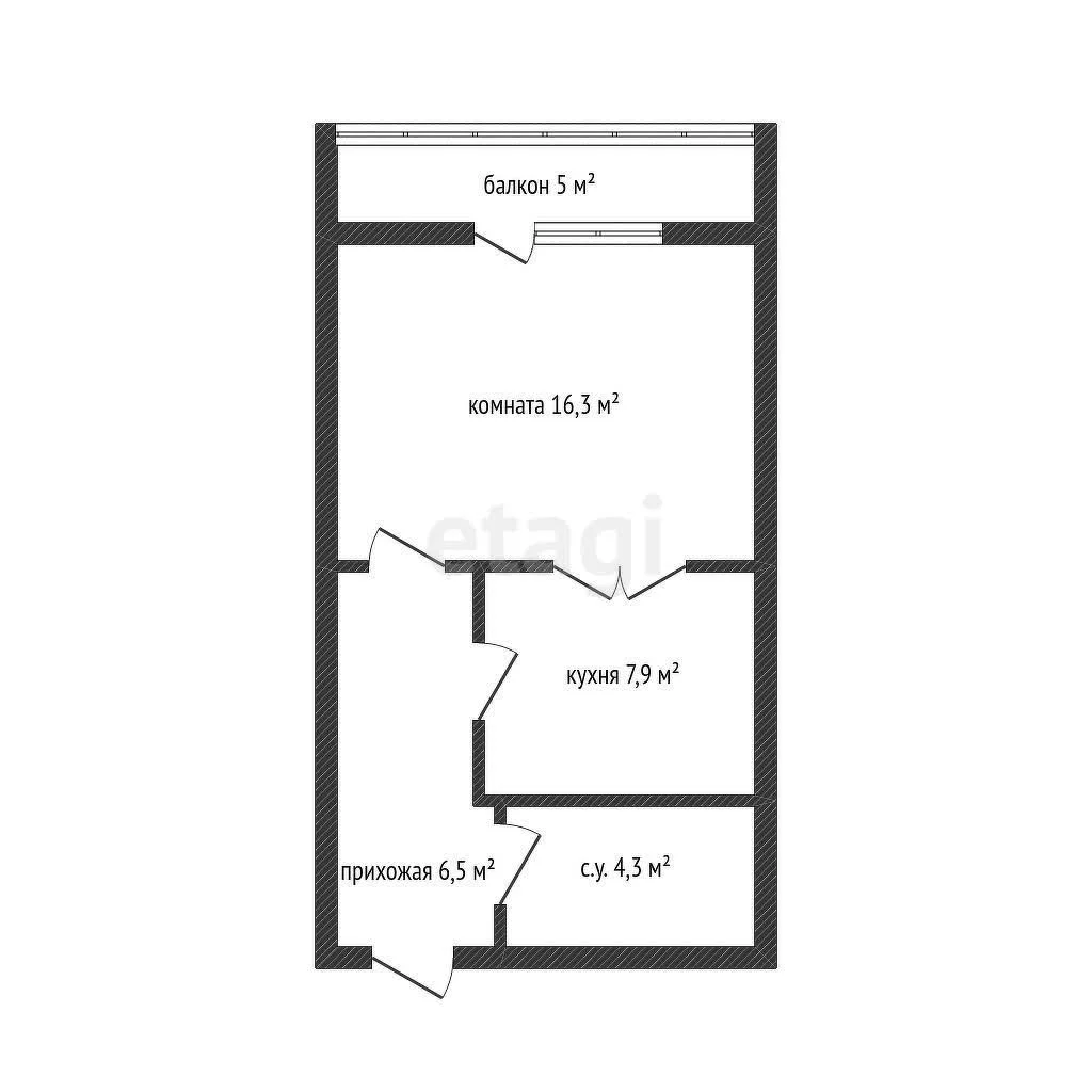 1-к квартира, 35м² (Ленинский переулок, 6) - миниатюра 8