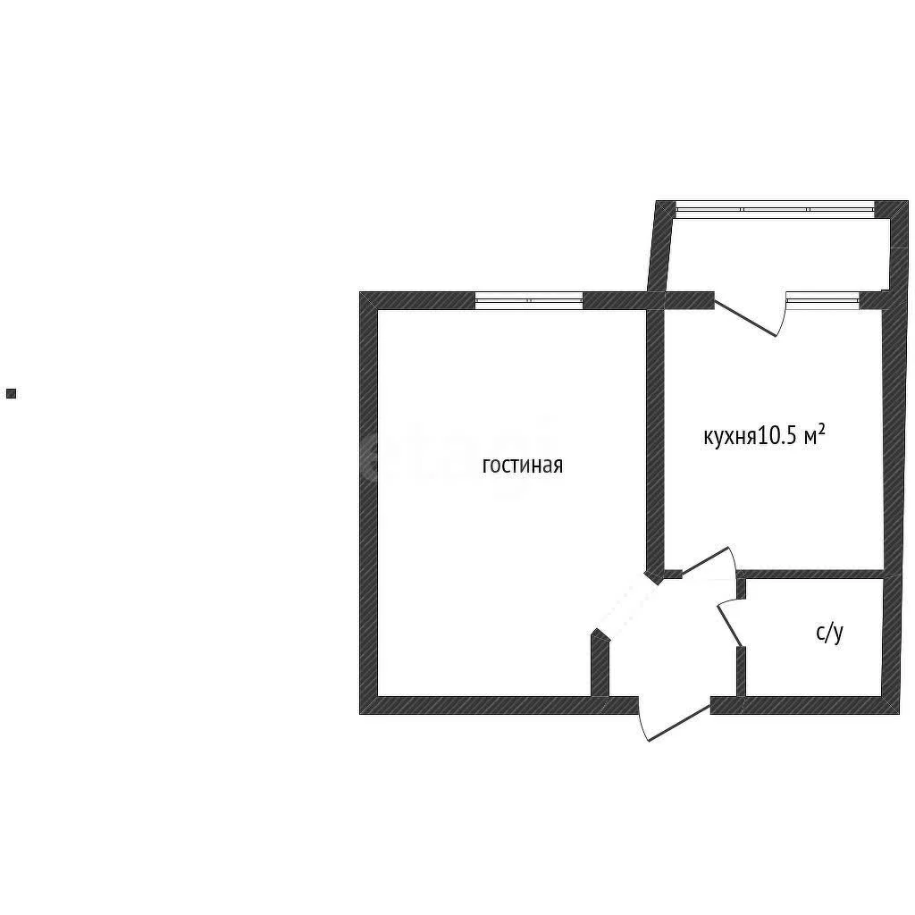 1-к квартира, 34.4м² (Бжегокайская улица, 90/2к3) - миниатюра 9