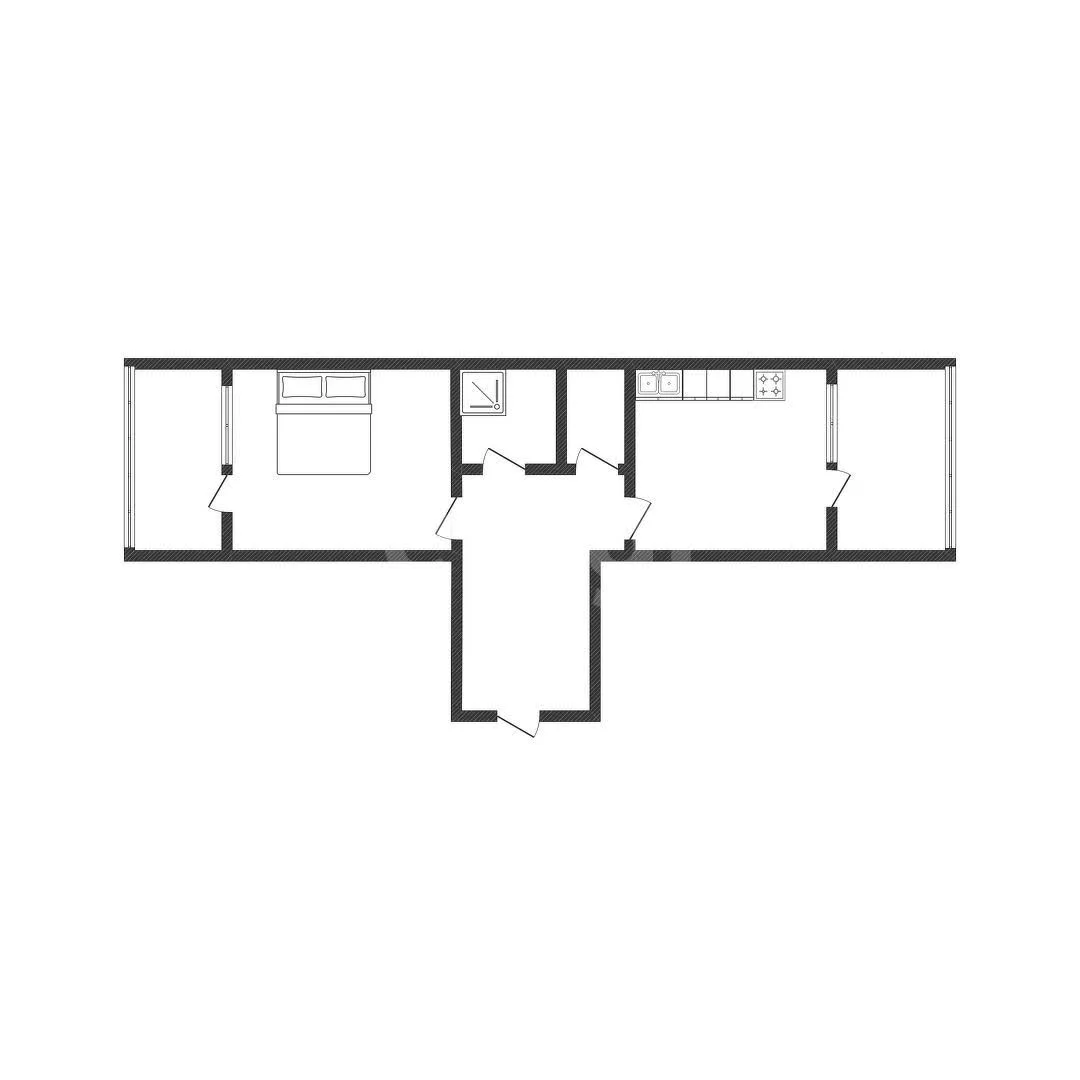 1-к квартира, 44.5м² (Гаражная улица, 87к1) - миниатюра 2