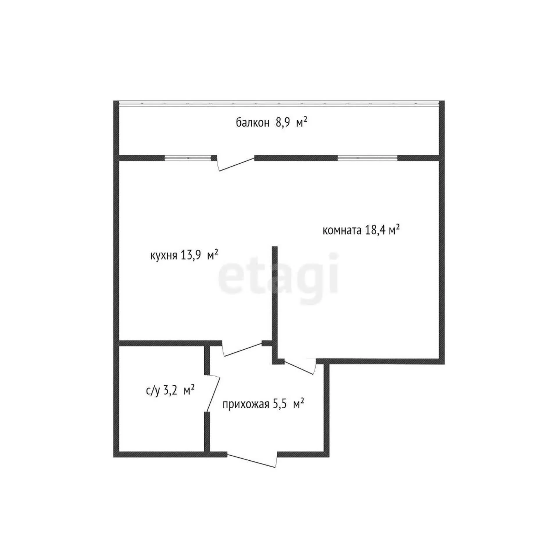 1-к квартира, 41м² (Домбайская улица, 10/1к1) - миниатюра 8
