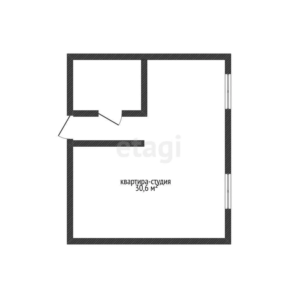 Студия, 30.6м² (улица Михаила Власова, 256) - миниатюра 7