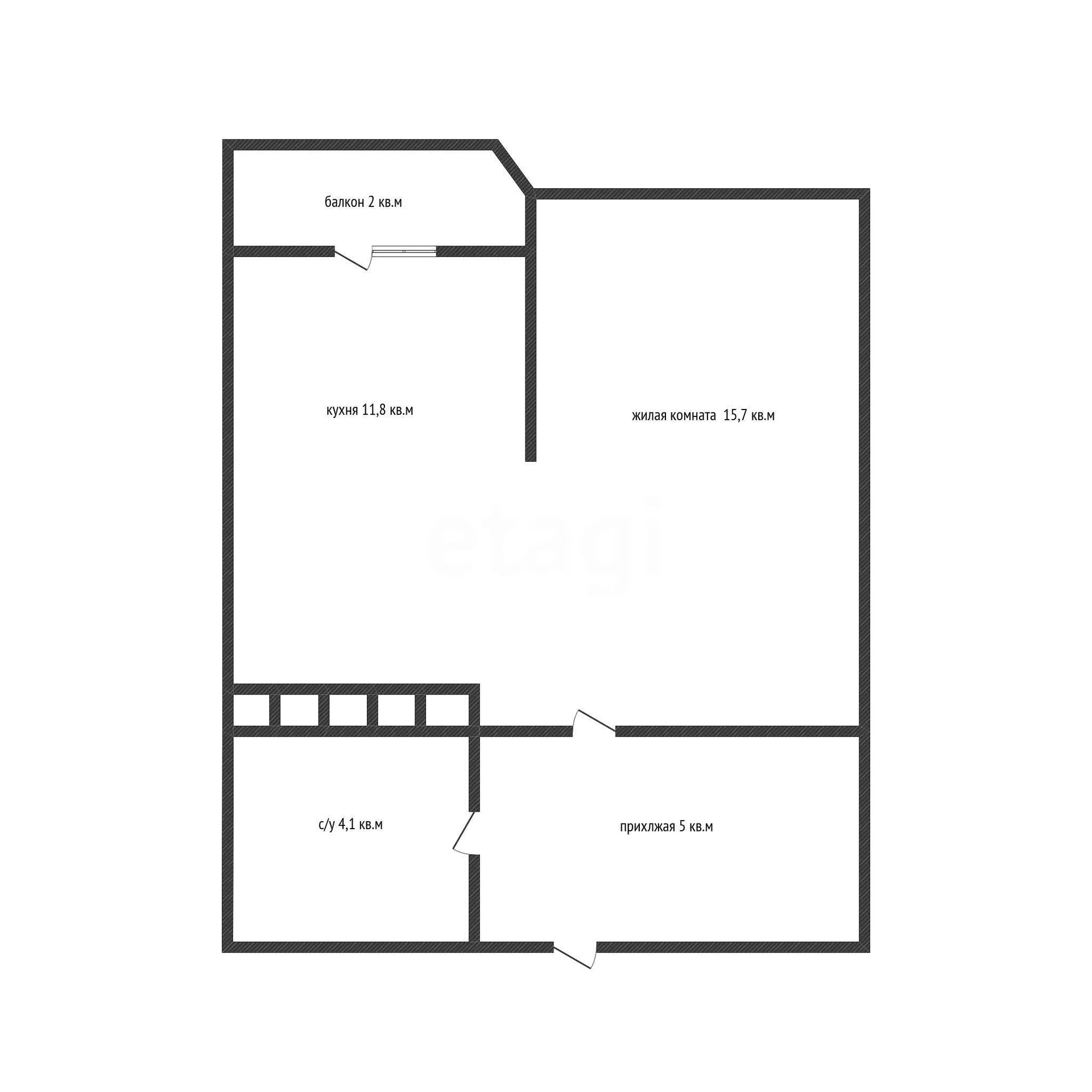 1-к квартира, 38.6м² (улица имени В.Н. Мачуги, 166/1) - миниатюра 2