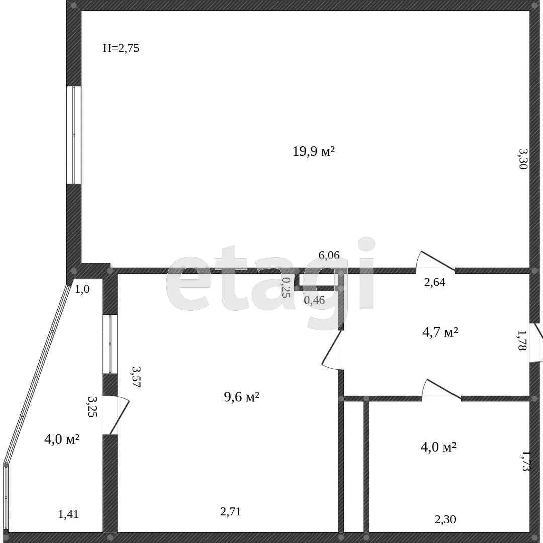 2-к квартира, 62м² (Домбайская улица, 10/1к1) - миниатюра 9