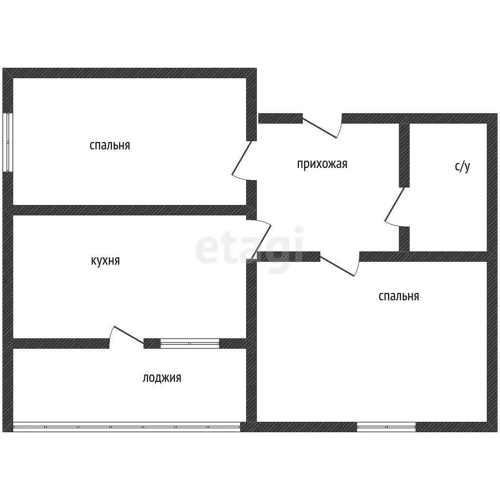 2-к квартира, 46.5м² (улица Героя Владислава Посадского, 47) - миниатюра 7