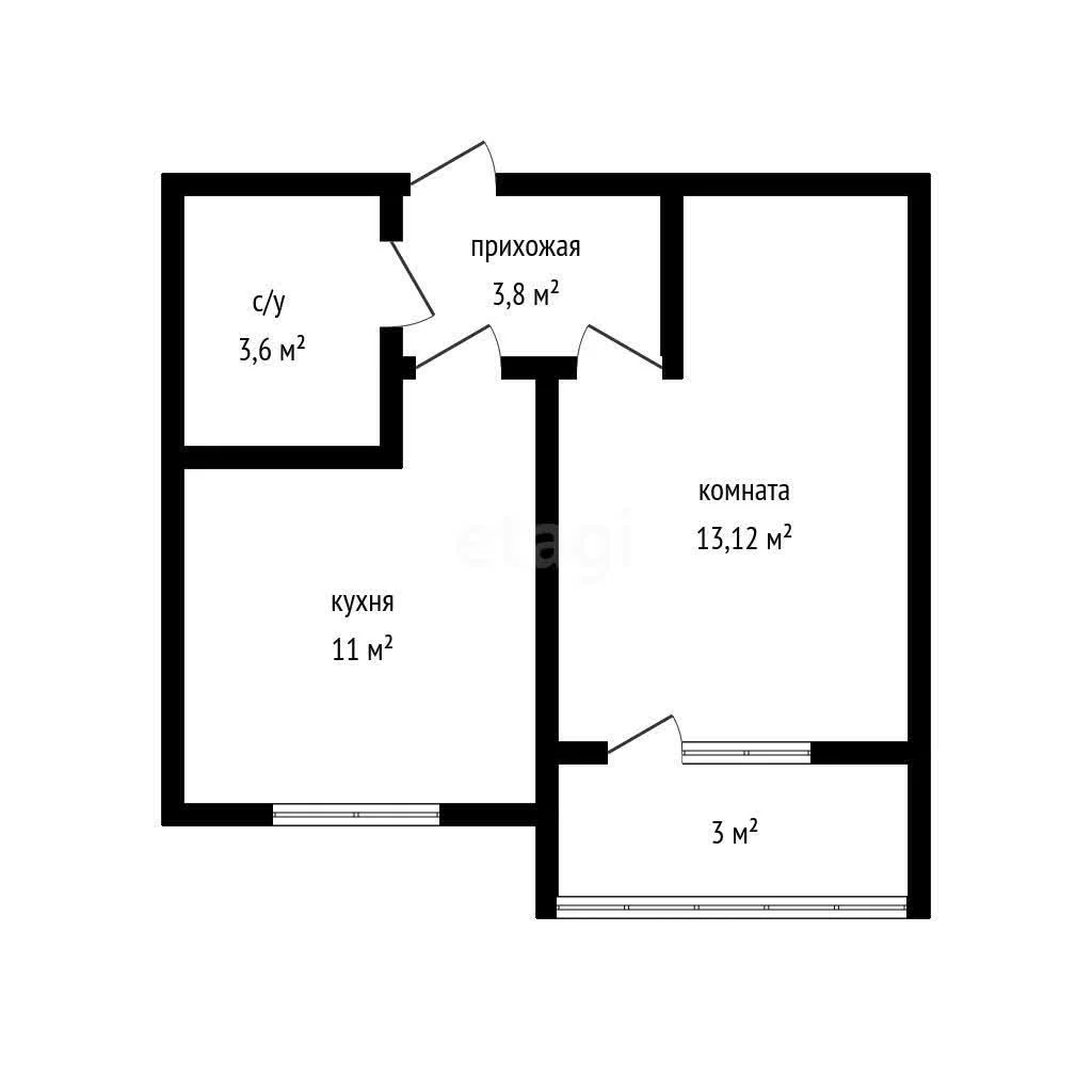 1-к квартира, 31.5м² (улица имени Владимира Жириновского, 1к2) - изображение 1