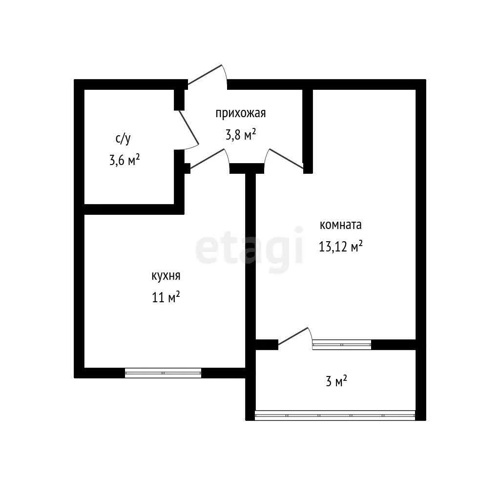 1-к квартира, 31.5м² (улица имени Владимира Жириновского, 1к2) - миниатюра 14