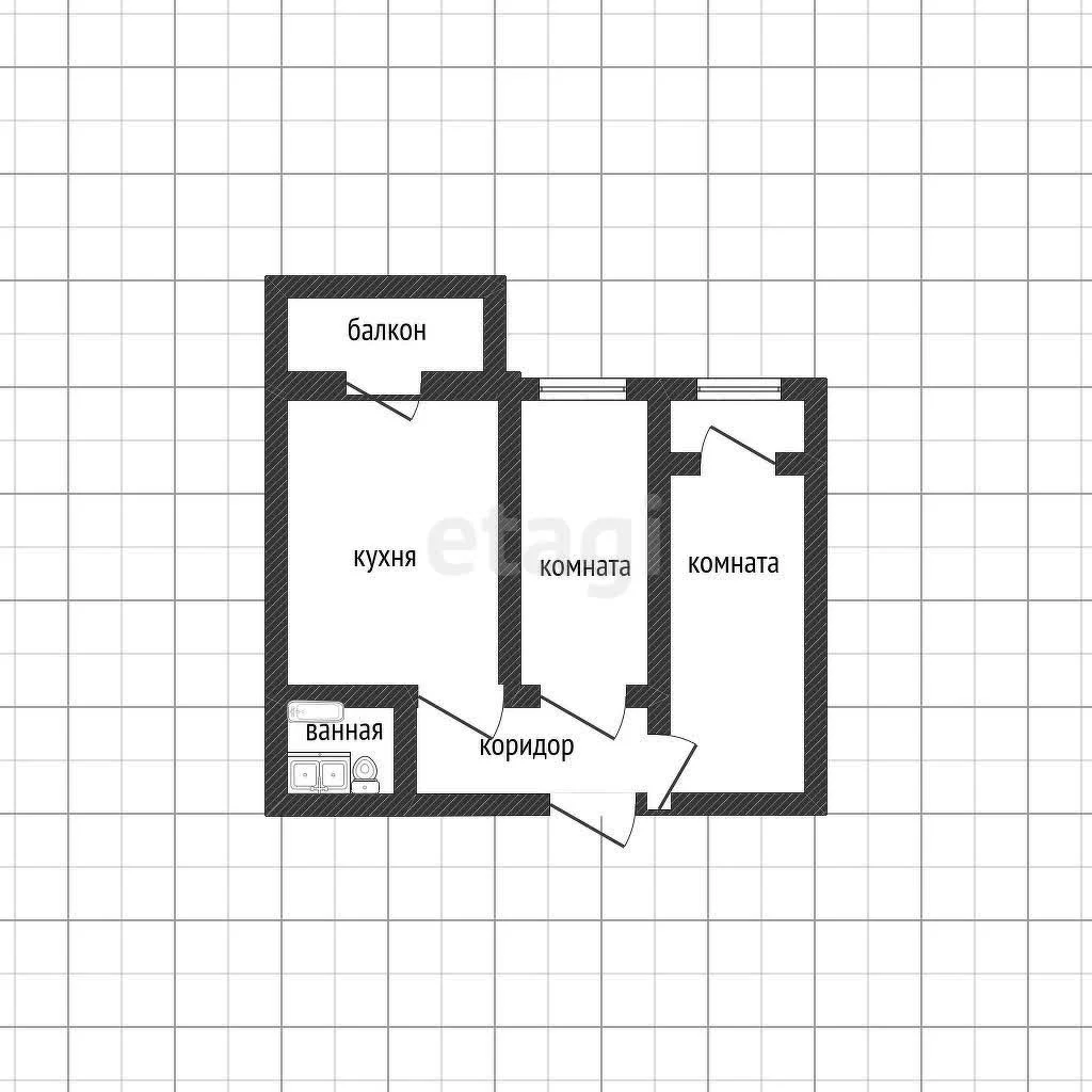 2-к квартира, 56.3м² (Природная улица, 10бк9) - миниатюра 13