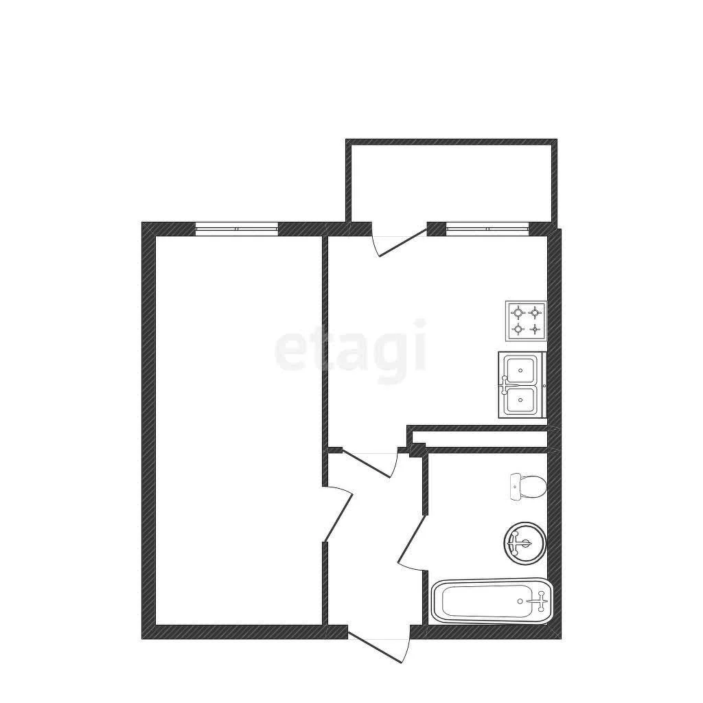 1-к квартира, 35.2м² (улица Гагарина, 192к3) - миниатюра 17