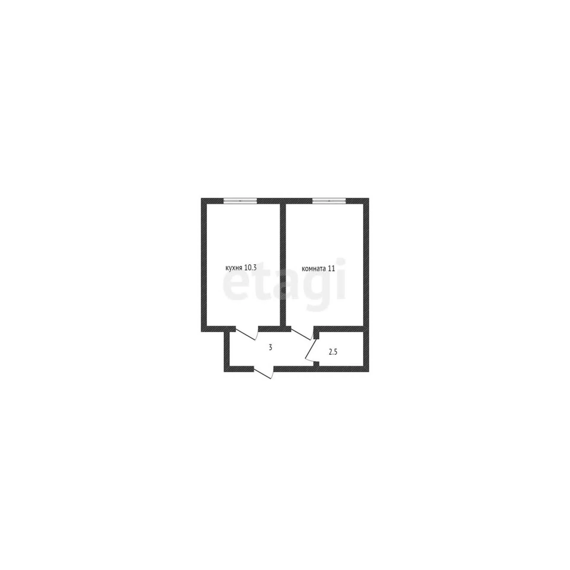 1-к квартира, 33.7м² (улица Красных Партизан, 1/4к15) - миниатюра 10