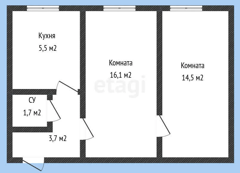 2-к квартира, 41м² (улица Дзержинского, 123) - миниатюра 8