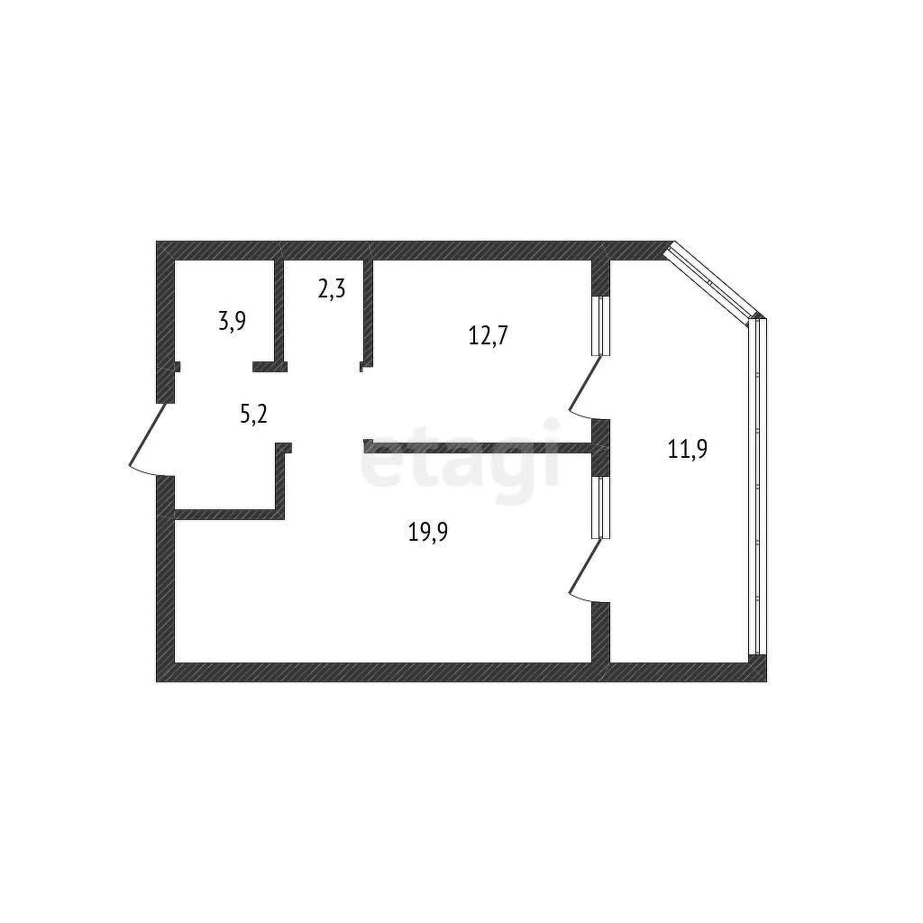 1-к квартира, 44м² (, 16/1) - миниатюра 13