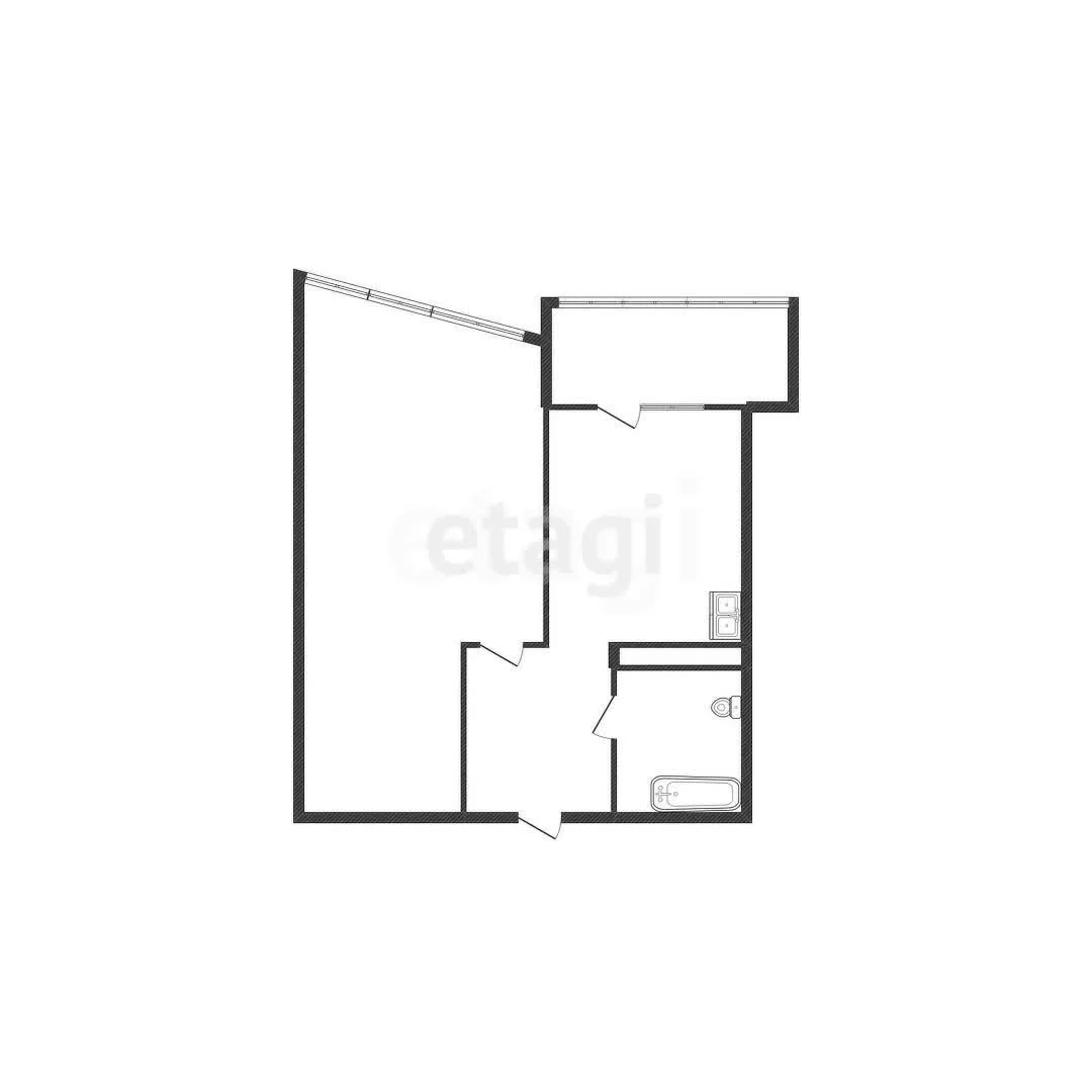 1-к квартира, 39.71м² (Уральская улица, 100/6) - изображение 1