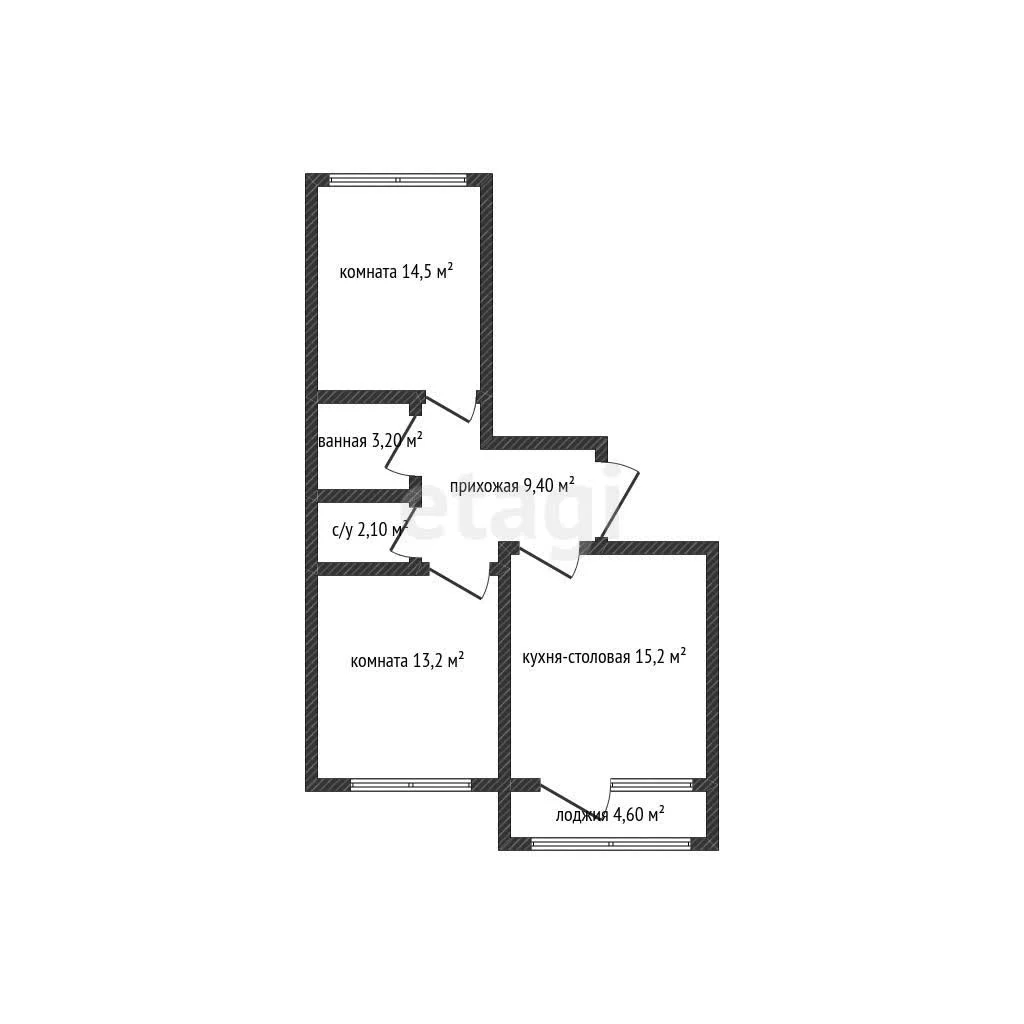 2-к квартира, 66.2м² (Стахановская улица, 1/5) - миниатюра 13