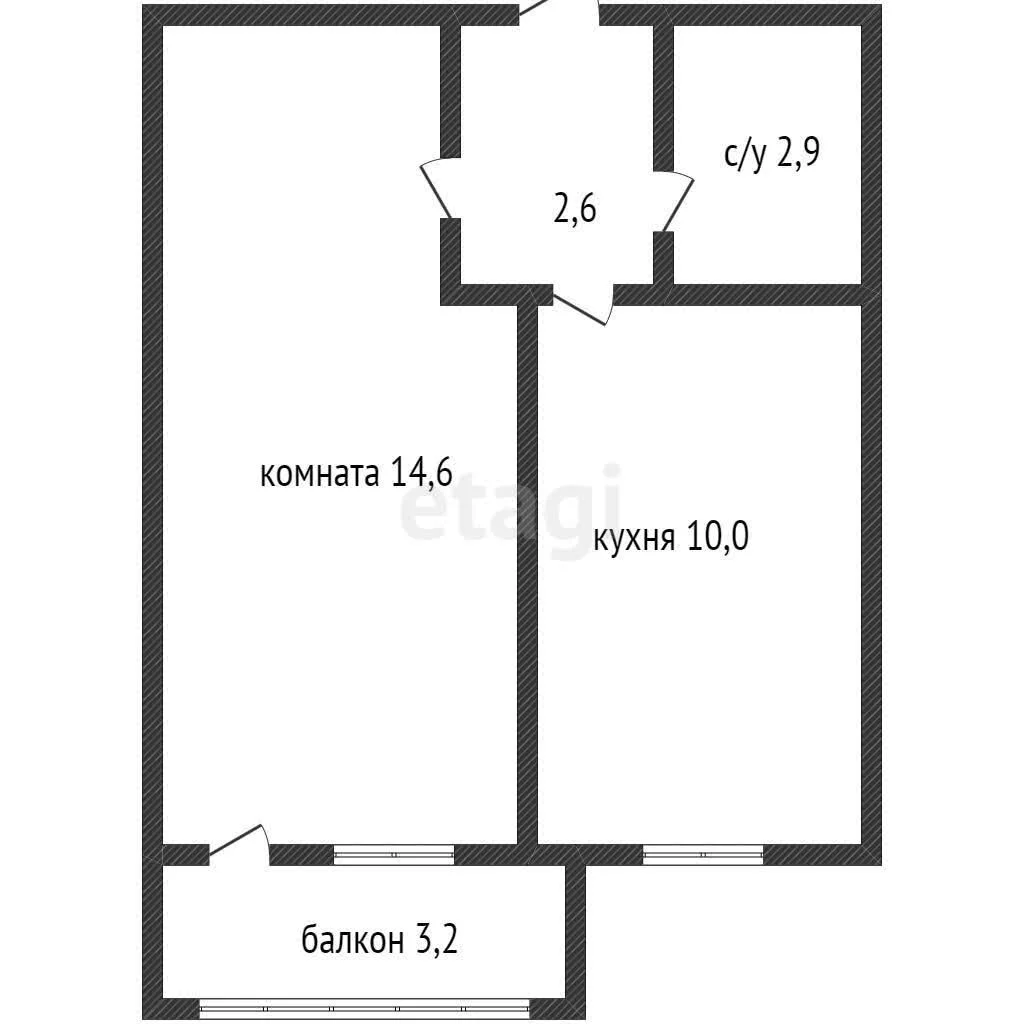 1-к квартира, 30.1м² (Бжегокайская улица, 31/8к1) - миниатюра 16