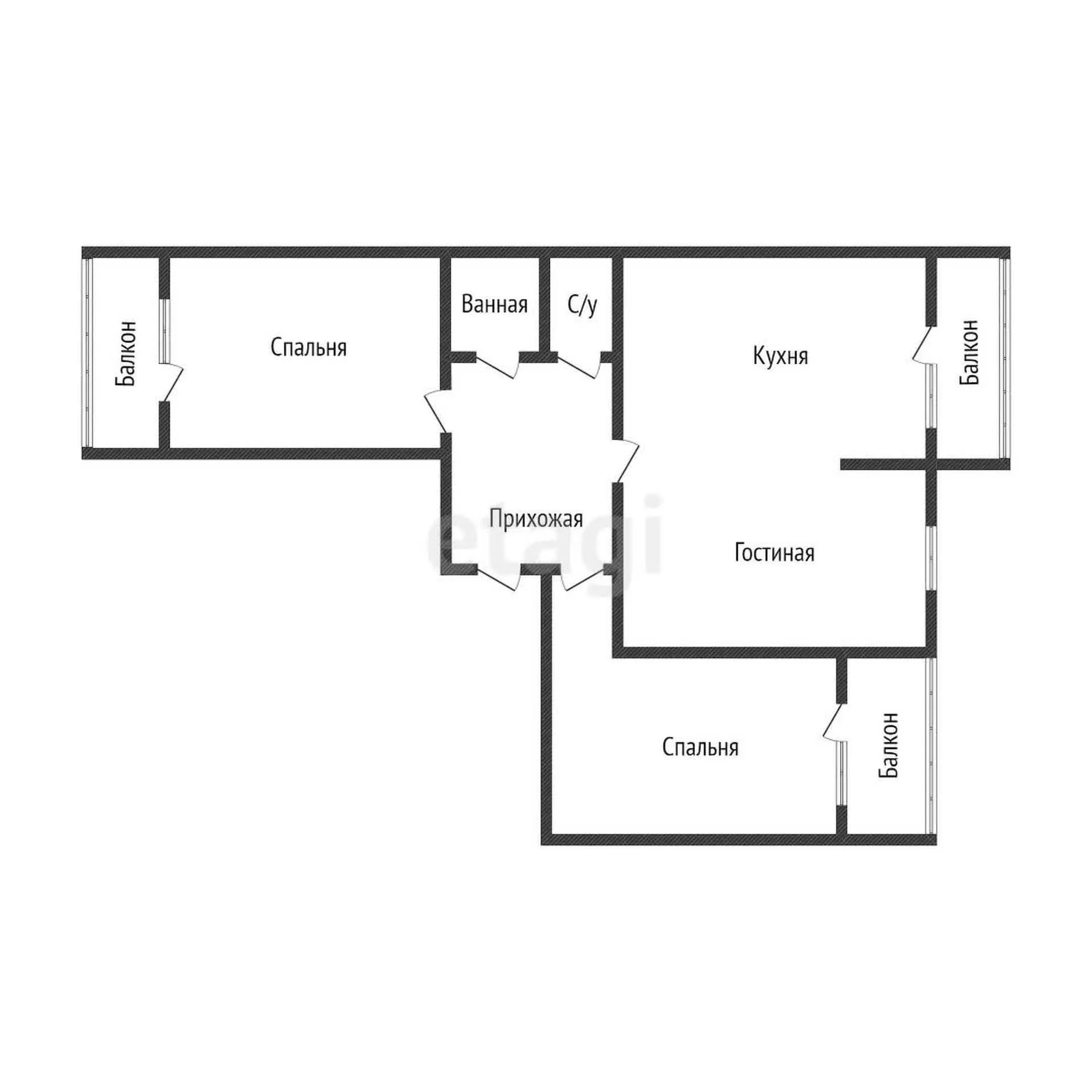 3-к квартира, 76.7м² (улица Автолюбителей, 1гк2) - миниатюра 27