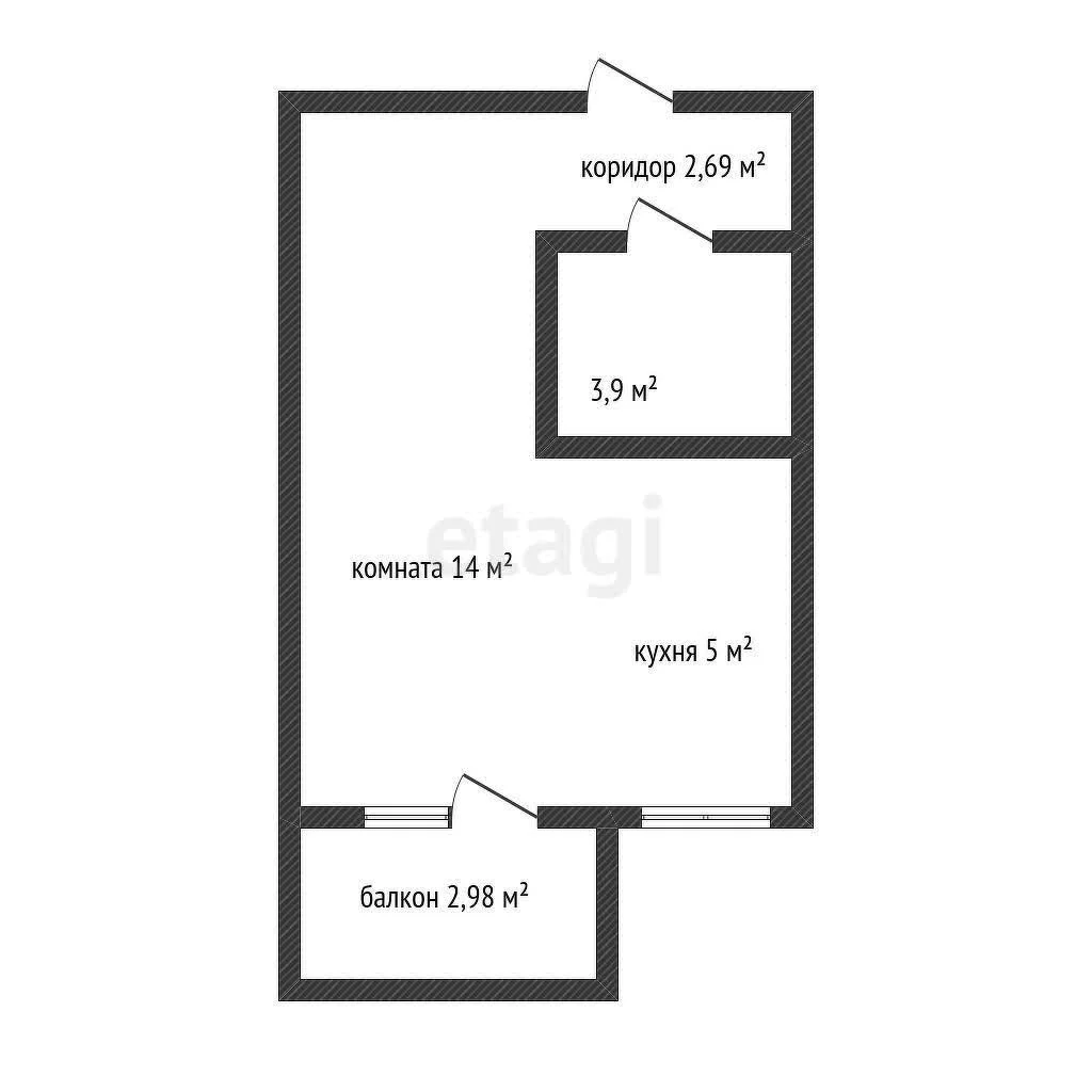 Студия, 26.33м² (3-я Трудовая улица, 1/3) - миниатюра 11
