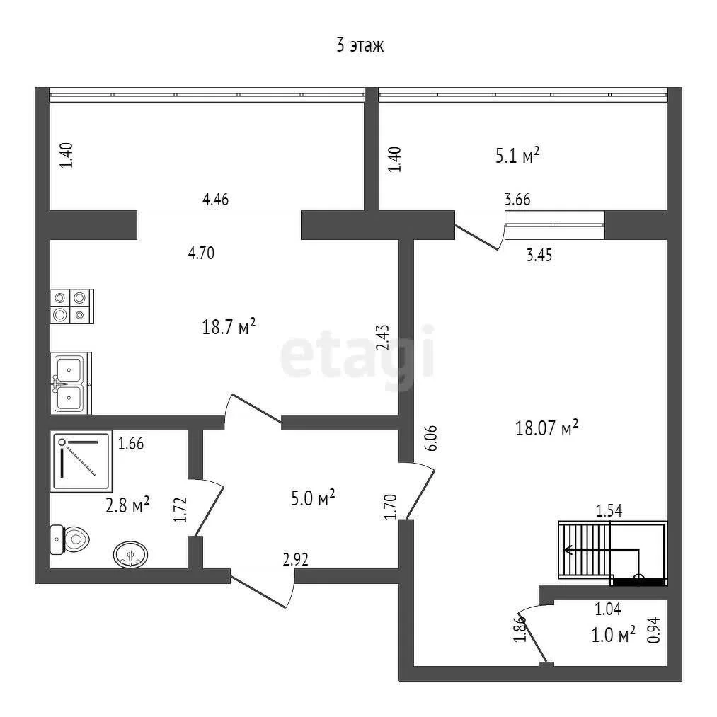 3-к квартира, 107м² (Корпусная улица, 3литб) - миниатюра 20