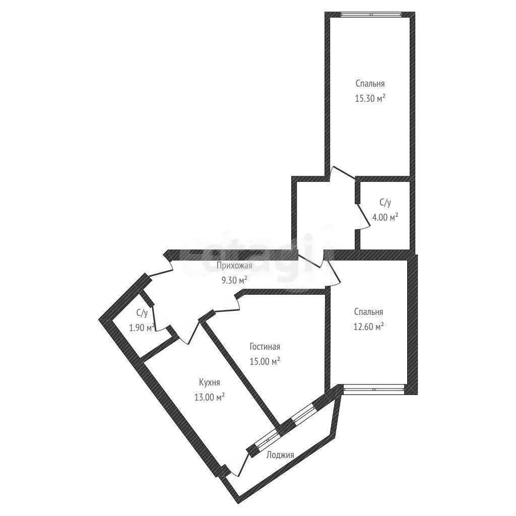 3-к квартира, 74.6м² (Домбайская улица, 55к2) - изображение 1