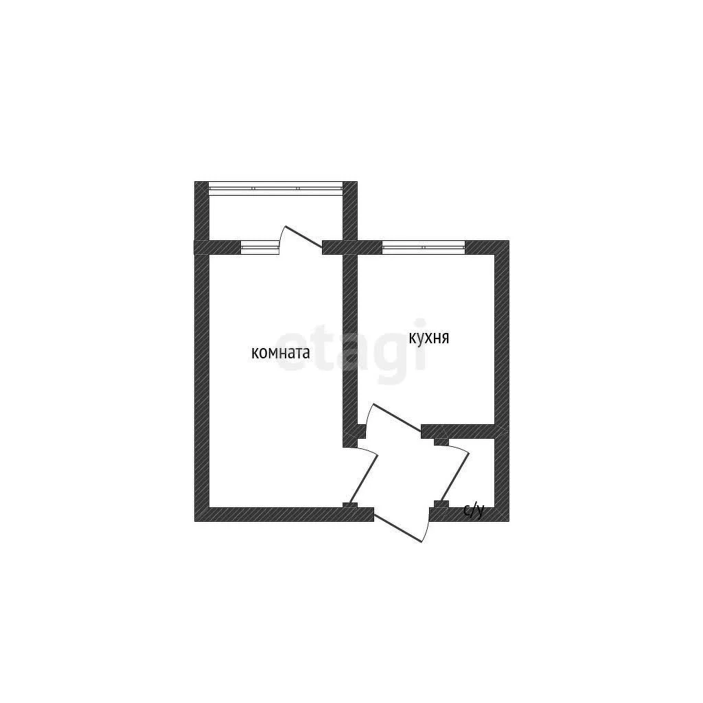 1-к квартира, 30м² (Виноградная улица, 2/1) - миниатюра 9