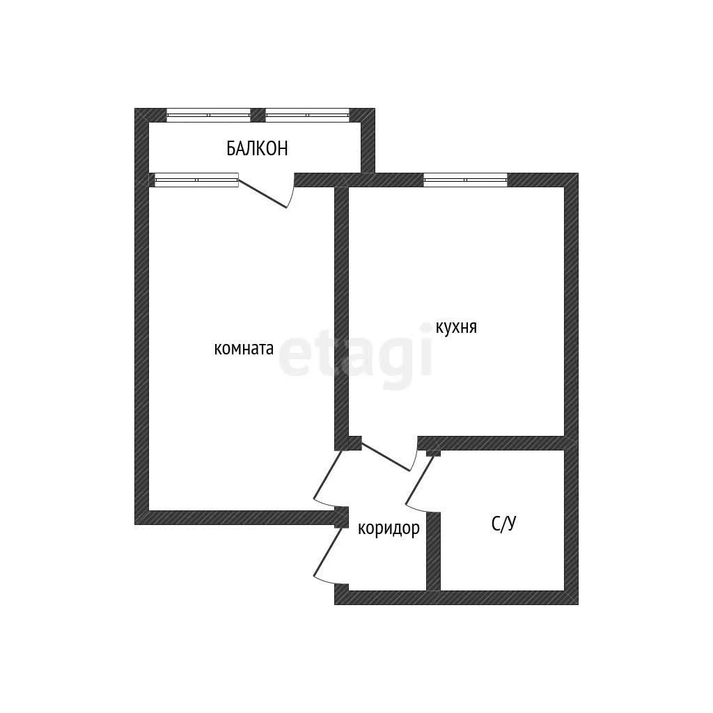1-к квартира, 32.2м² (улица Ратной Славы, 24) - миниатюра 10