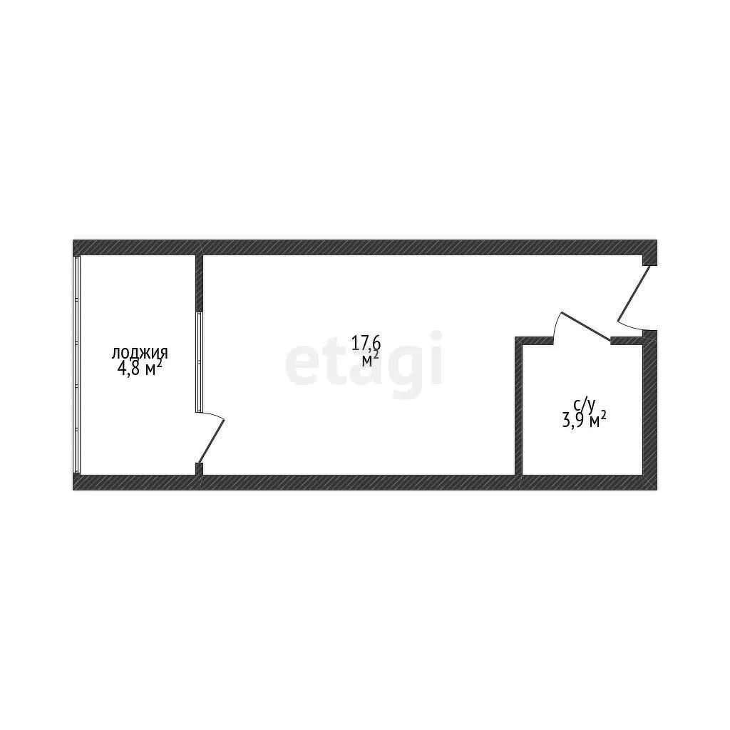 Студия, 24.3м² (, 16/1) - миниатюра 21