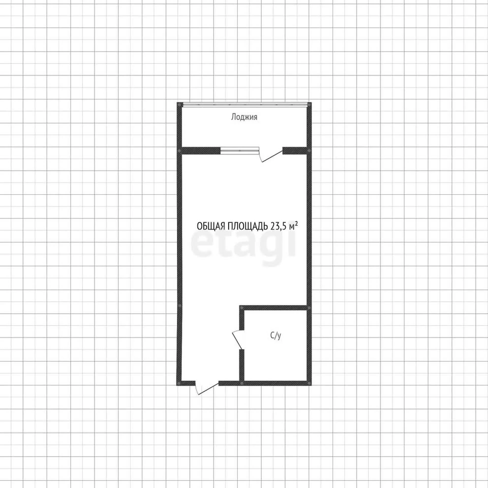 Студия, 23.5м² (улица Бигдая, 12) - миниатюра 20