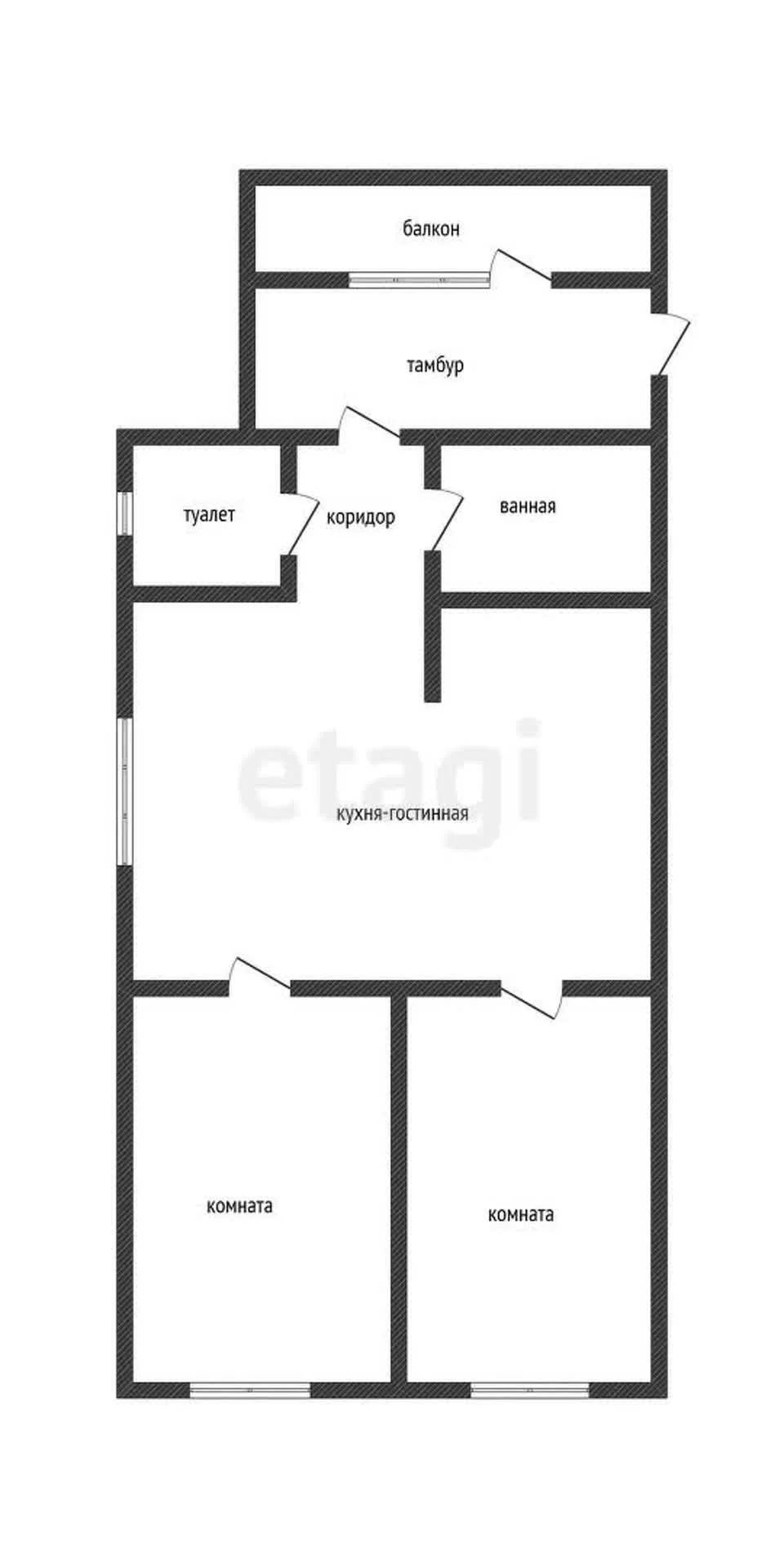 2-к квартира, 57.8м² (улица Щорса, 3) - миниатюра 19