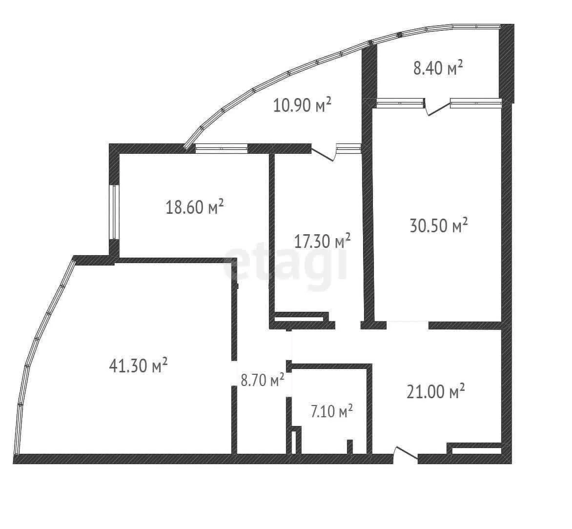 3-к квартира, 143м² (Московская улица, 57/1) - миниатюра 23