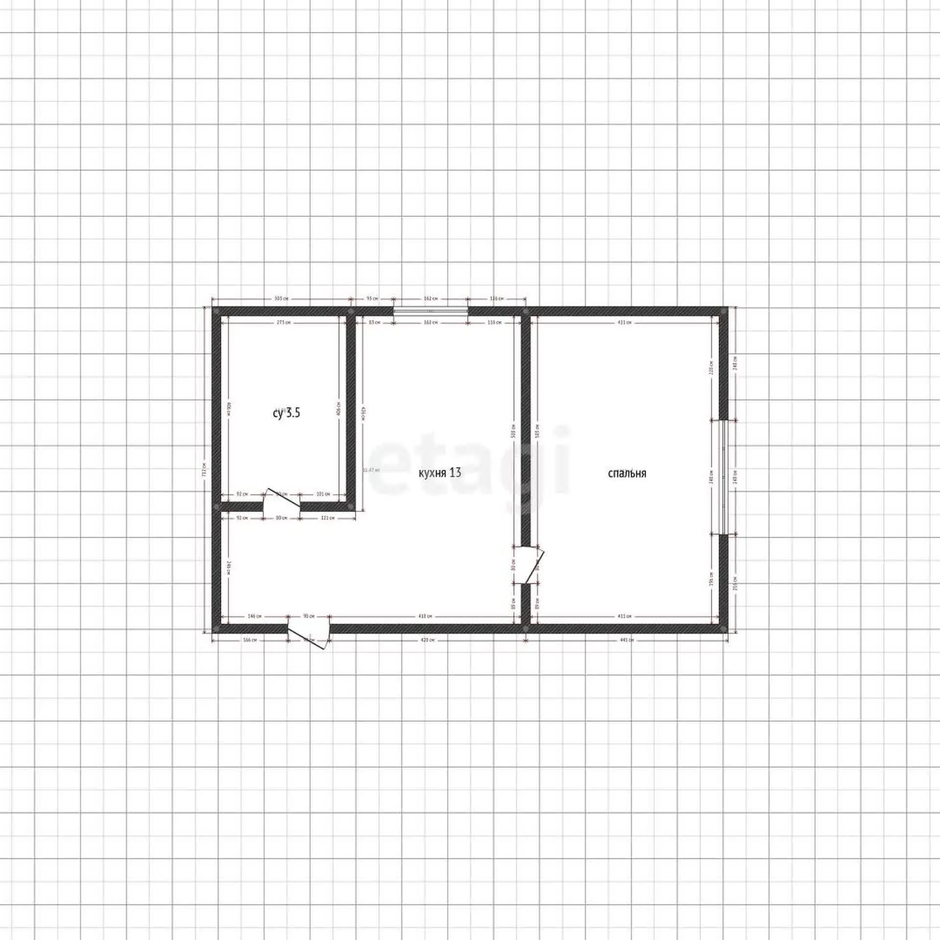 1-к квартира, 35.6м² (Городская улица, 12) - миниатюра 19