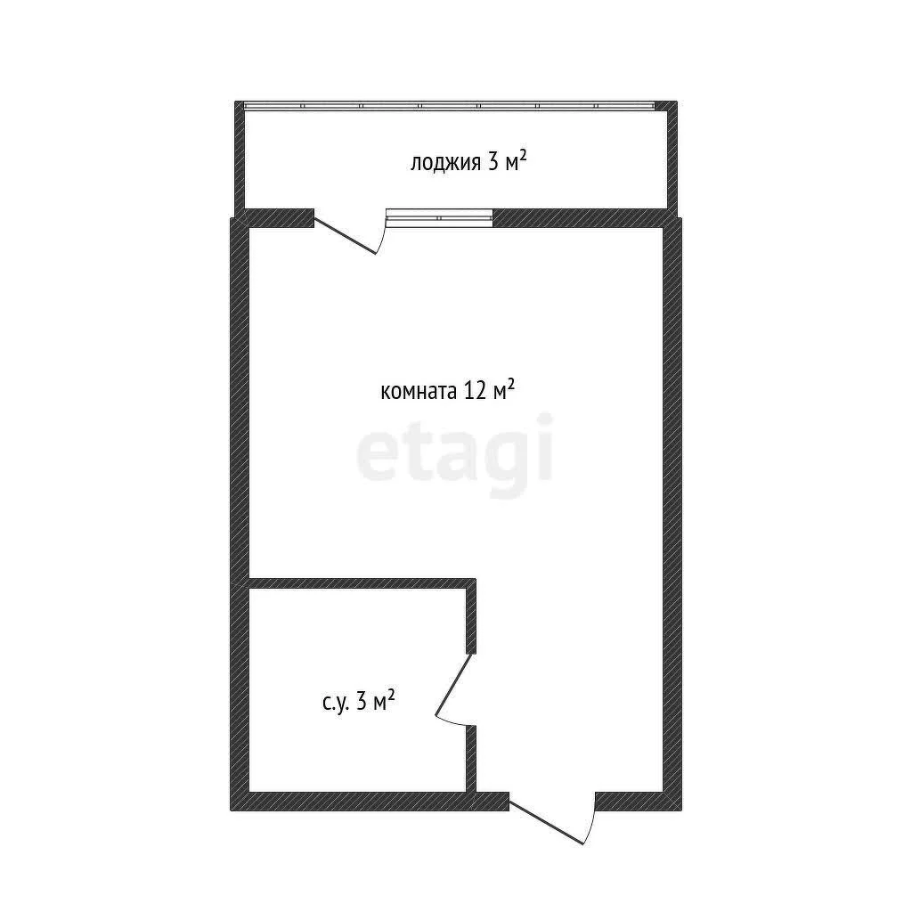 Студия, 17.6м² (улица Генерала Петрова, 43) - миниатюра 9