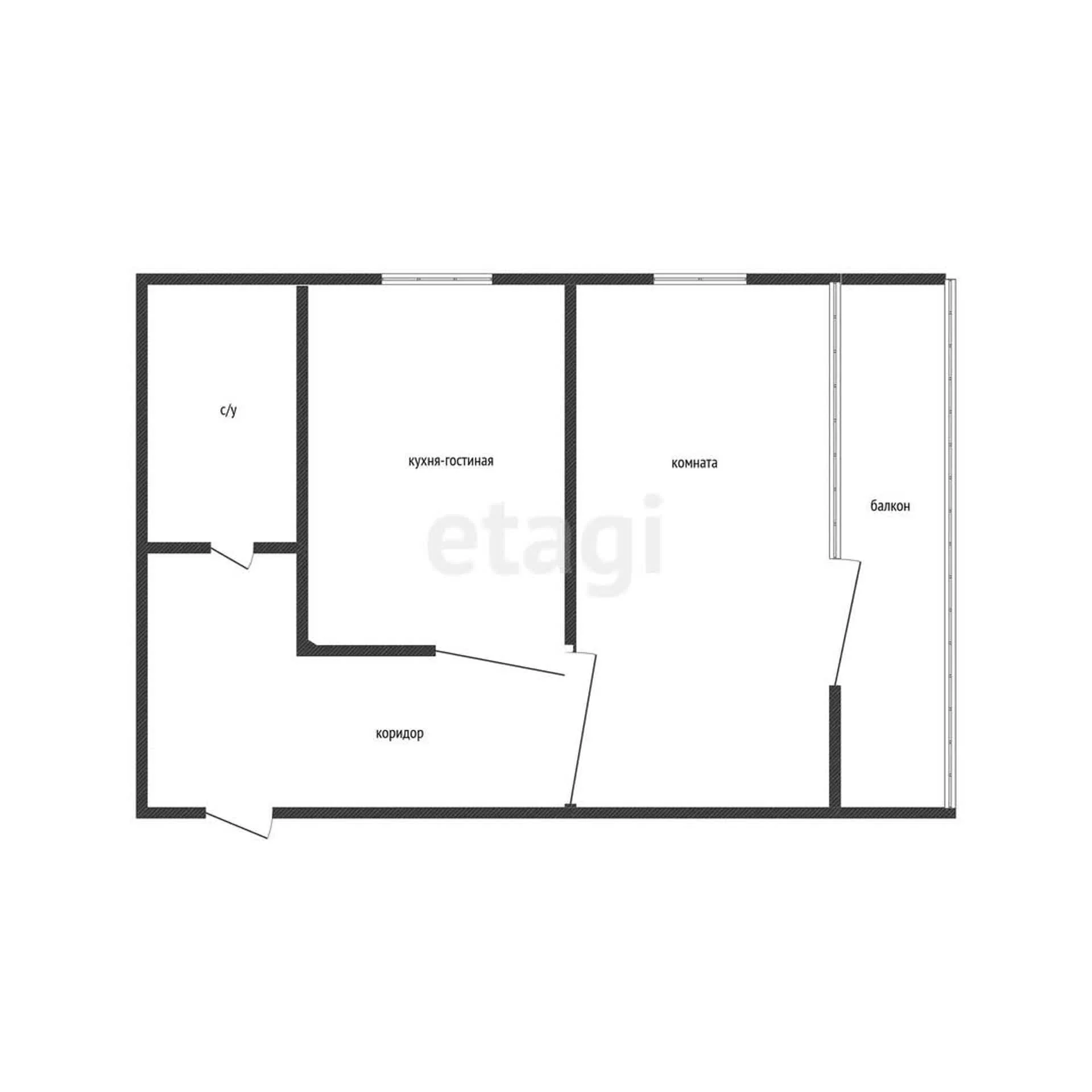 1-к квартира, 41.6м² (Луговая улица, 3а/6) - миниатюра 8