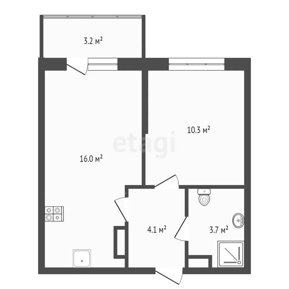 1-к квартира, 34.1м² (улица Героя Пешкова, 14к2) - миниатюра 9