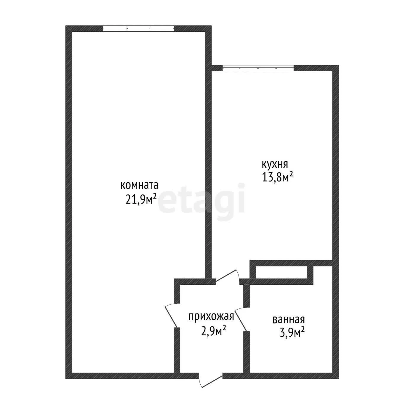 1-к квартира, 42.5м² (Песочная улица, 1к3) - миниатюра 12