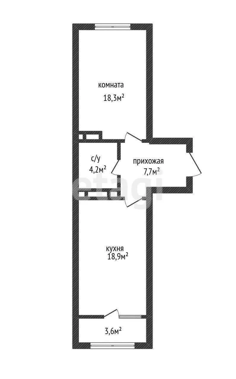 1-к квартира, 50.7м² (Школьная улица, 1ст.5) - миниатюра 2